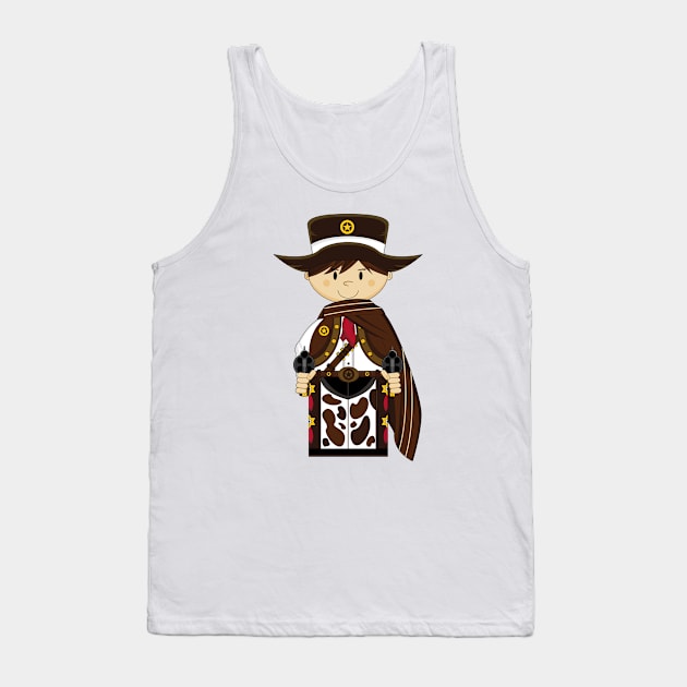 Cartoon Wild West Cowboy Tank Top by markmurphycreative